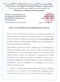 Organisation de la 30éme édition de la foire de la Production Algérienne