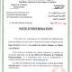 NOTE d&rsquo;information
