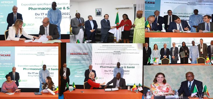 Signature d&rsquo;accords et de contrats commerciaux entre plusieurs établissements pharmaceutiques algériens et sénégalais