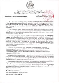 Note aux opérateurs pharmaceutiques