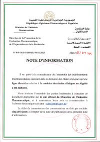 NOTE d&rsquo;information